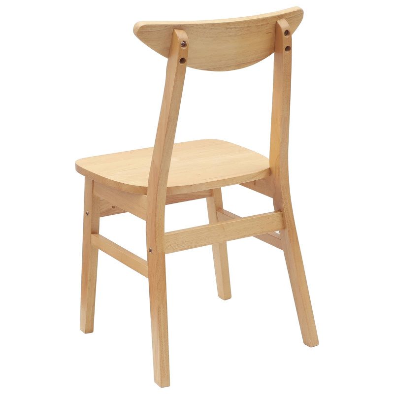 Krzesła jadalne 2 pcs Naturalny 42 x 47.5 x 81 cm Drewno Gumowe