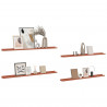 Półka ścienna z półką 4 pcs Czerwony 115 x 9 x 3 cm
