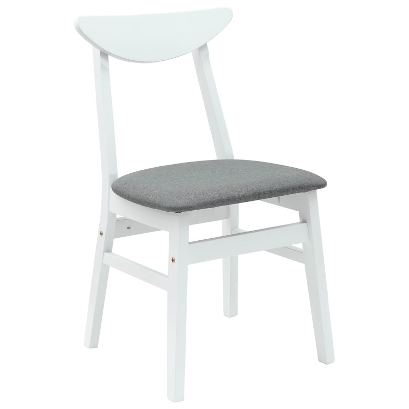 Krzesła jadalne 2 pcs Biały 42 x 47.5 x 81 cm Drewno Gumowe