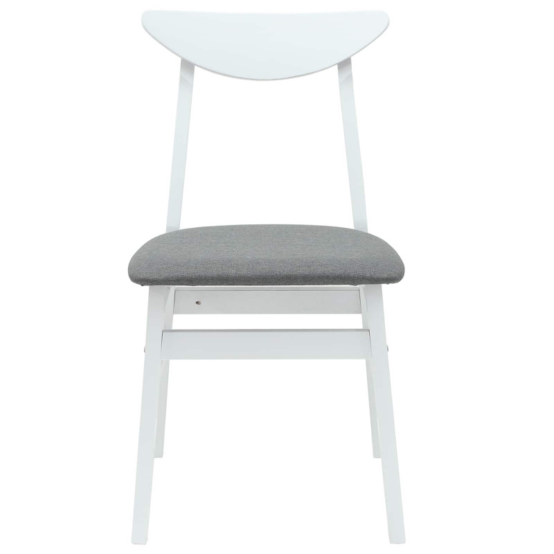Krzesła jadalne 2 pcs Biały 42 x 47.5 x 81 cm Drewno Gumowe