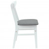 Krzesła jadalne 2 pcs Biały 42 x 47.5 x 81 cm Drewno Gumowe