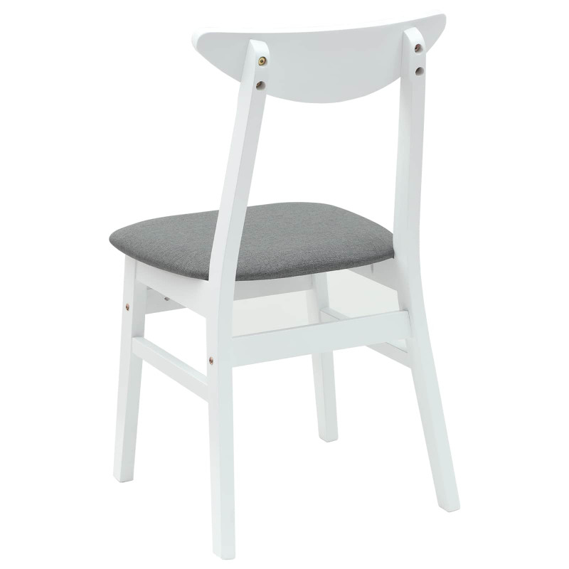 Krzesła jadalne 2 pcs Biały 42 x 47.5 x 81 cm Drewno Gumowe