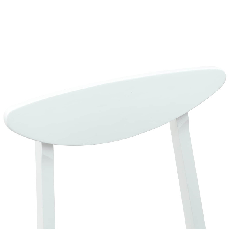 Krzesła jadalne 2 pcs Biały 42 x 47.5 x 81 cm Drewno Gumowe