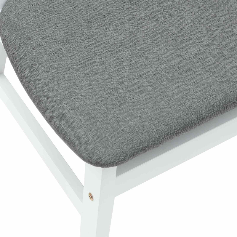 Krzesła jadalne 2 pcs Biały 42 x 47.5 x 81 cm Drewno Gumowe