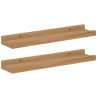 Półka ścienna z półką 2 pcs Brązowy 40 x 9 x 3 cm