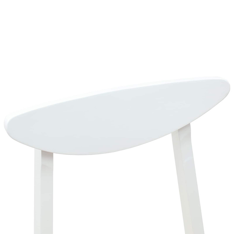 Krzesła jadalne 2 pcs Biały 42 x 47.5 x 81 cm Drewno Gumowe