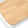 Krzesła jadalne 2 pcs Biały 42 x 47.5 x 81 cm Drewno Gumowe