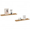 Półka ścienna z półką 2 pcs Brązowy 60 x 9 x 3 cm