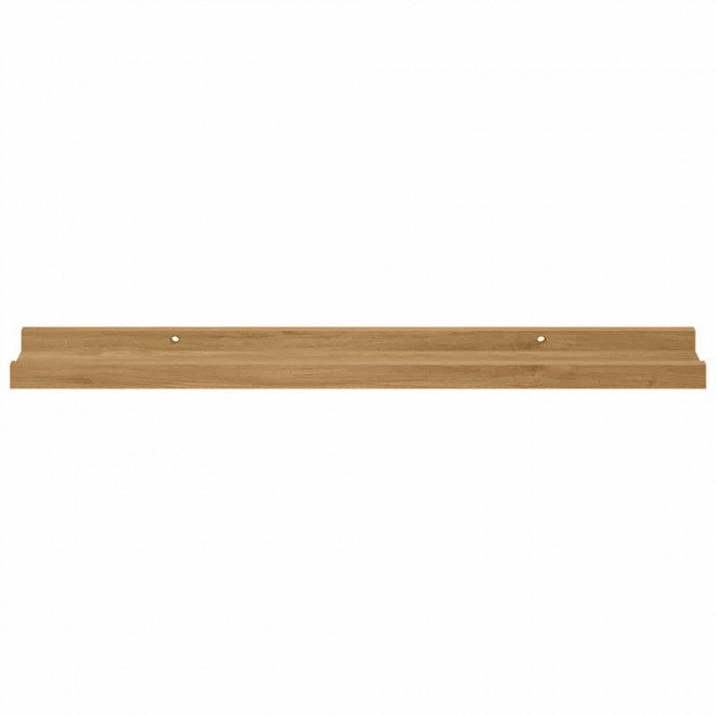 Półka ścienna z półką 2 pcs Brązowy 60 x 9 x 3 cm