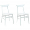 Krzesła jadalne 2 pcs Biały 42 x 47.5 x 81 cm Drewno Gumowe