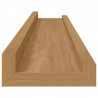 Półka ścienna z półką 2 pcs Brązowy 60 x 9 x 3 cm