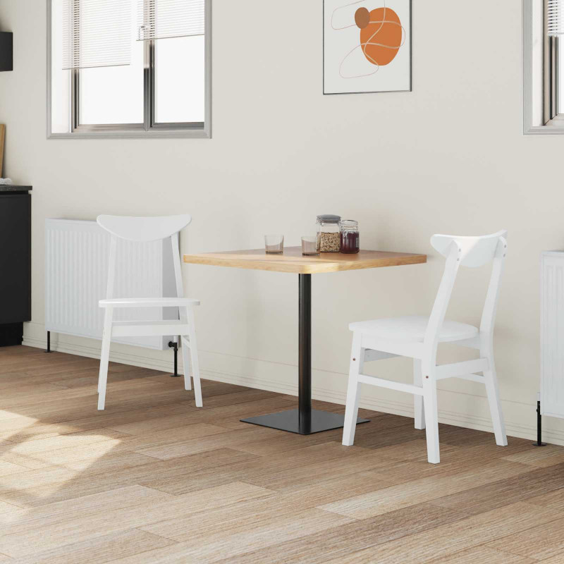 Krzesła jadalne 2 pcs Biały 42 x 47.5 x 81 cm Drewno Gumowe