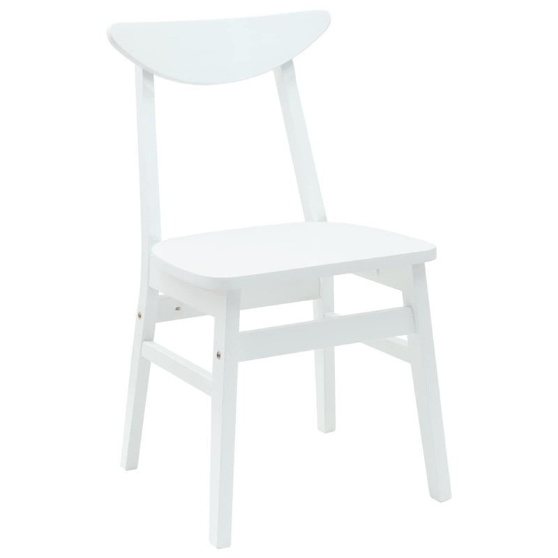 Krzesła jadalne 2 pcs Biały 42 x 47.5 x 81 cm Drewno Gumowe