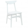 Krzesła jadalne 2 pcs Biały 42 x 47.5 x 81 cm Drewno Gumowe