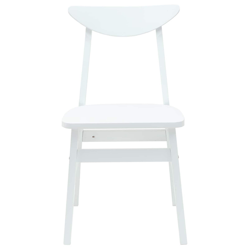 Krzesła jadalne 2 pcs Biały 42 x 47.5 x 81 cm Drewno Gumowe
