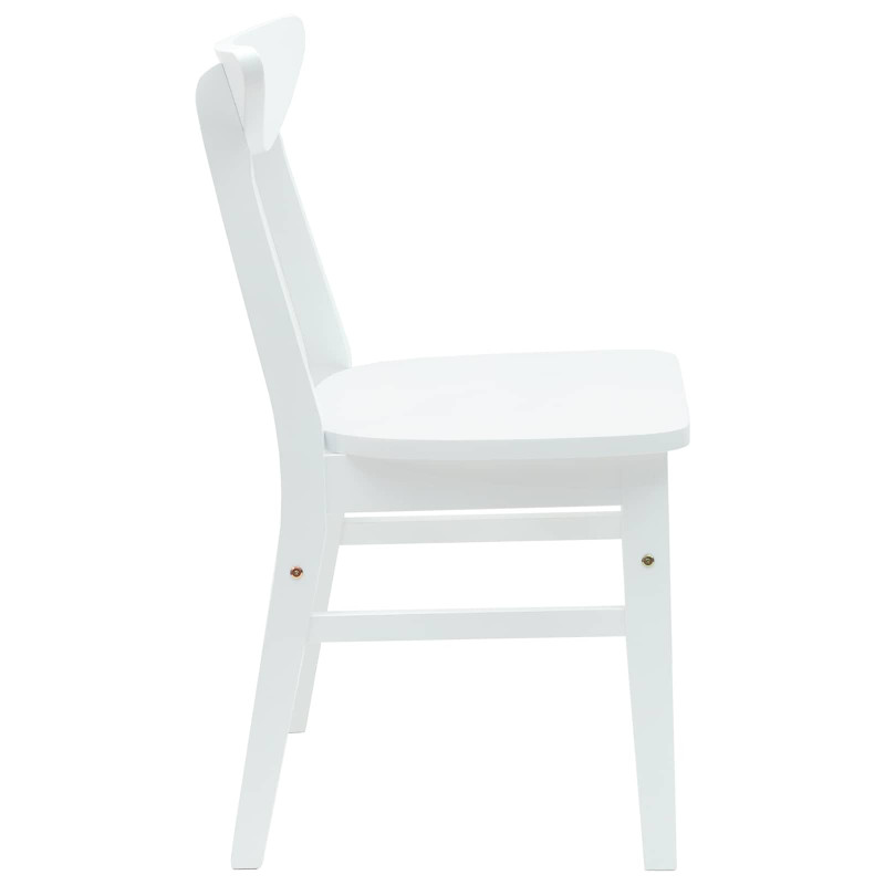 Krzesła jadalne 2 pcs Biały 42 x 47.5 x 81 cm Drewno Gumowe