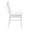 Krzesła jadalne 2 pcs Biały 42 x 47.5 x 81 cm Drewno Gumowe