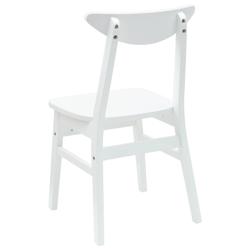 Krzesła jadalne 2 pcs Biały 42 x 47.5 x 81 cm Drewno Gumowe