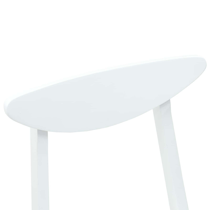 Krzesła jadalne 2 pcs Biały 42 x 47.5 x 81 cm Drewno Gumowe