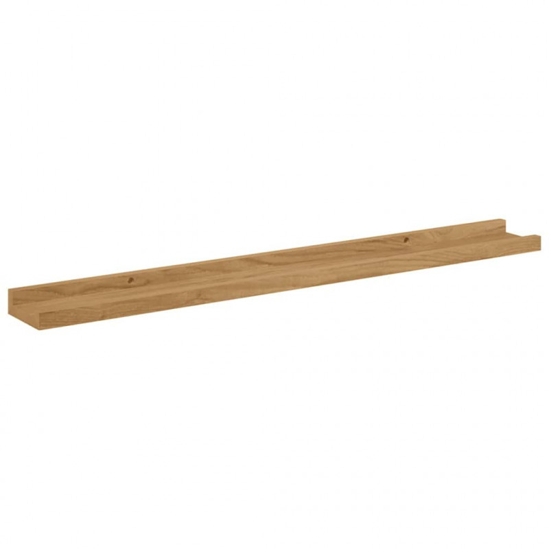 Półka ścienna z półką 2 pcs Brązowy 80 x 9 x 3 cm