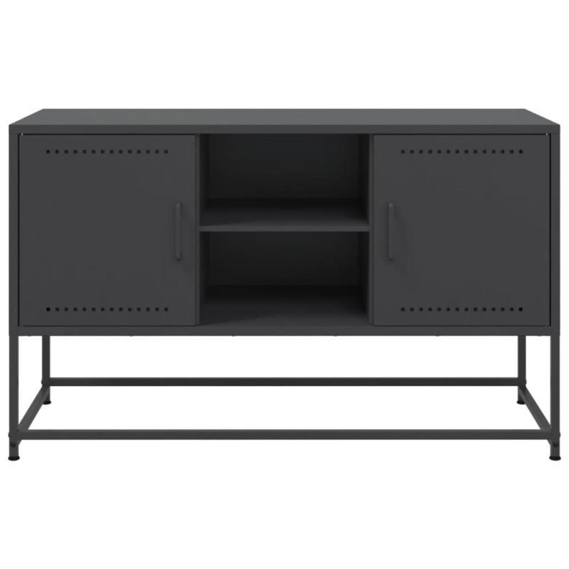 Szafka, czarna, 36x39x123 cm, stal