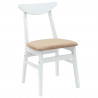 Krzesła jadalne 2 pcs Biały 42 x 47.5 x 81 cm Drewno Gumowe