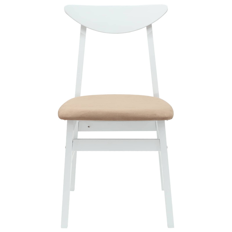 Krzesła jadalne 2 pcs Biały 42 x 47.5 x 81 cm Drewno Gumowe