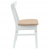 Krzesła jadalne 2 pcs Biały 42 x 47.5 x 81 cm Drewno Gumowe