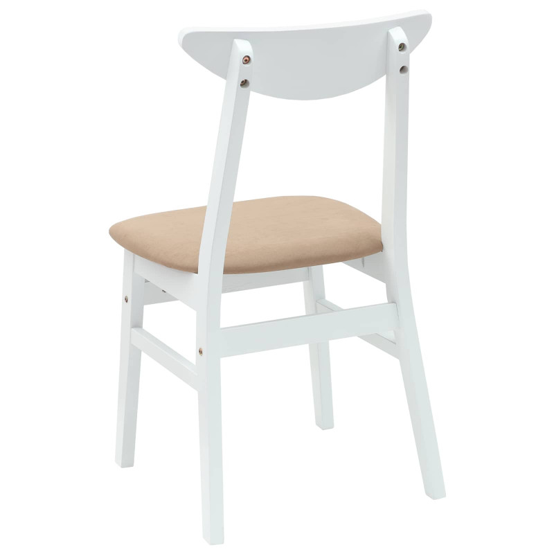 Krzesła jadalne 2 pcs Biały 42 x 47.5 x 81 cm Drewno Gumowe