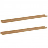 Półka ścienna z półką 2 pcs Brązowy 100 x 9 x 3 cm