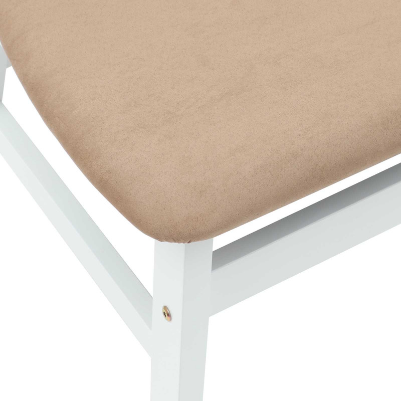 Krzesła jadalne 2 pcs Biały 42 x 47.5 x 81 cm Drewno Gumowe