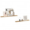 Półka ścienna z półką 2 pcs Brązowy 100 x 9 x 3 cm