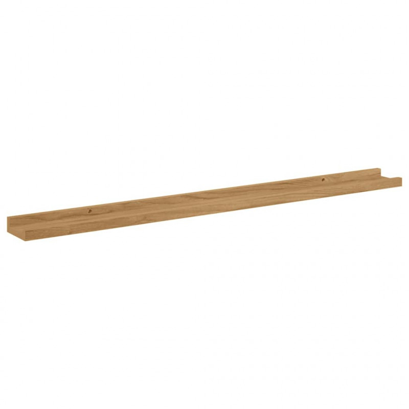 Półka ścienna z półką 2 pcs Brązowy 100 x 9 x 3 cm