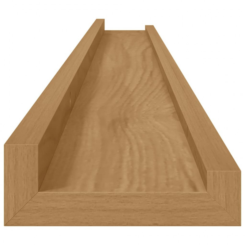 Półka ścienna z półką 2 pcs Brązowy 100 x 9 x 3 cm