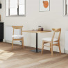 Krzesła jadalne 2 pcs Naturalny 42 x 47.5 x 81 cm Drewno Gumowe