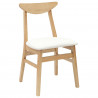 Krzesła jadalne 2 pcs Naturalny 42 x 47.5 x 81 cm Drewno Gumowe