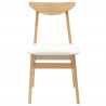 Krzesła jadalne 2 pcs Naturalny 42 x 47.5 x 81 cm Drewno Gumowe