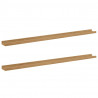 Półka ścienna z półką 2 pcs Brązowy 115 x 9 x 3 cm