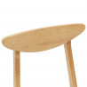 Krzesła jadalne 2 pcs Naturalny 42 x 47.5 x 81 cm Drewno Gumowe