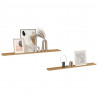 Półka ścienna z półką 2 pcs Brązowy 115 x 9 x 3 cm