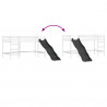 Łóżko piętrowe dla dzieci z zjeżdżalnią Biały i antracytowy