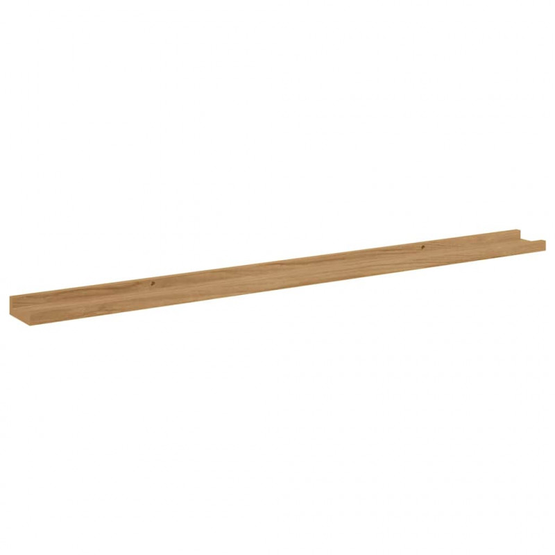 Półka ścienna z półką 2 pcs Brązowy 115 x 9 x 3 cm