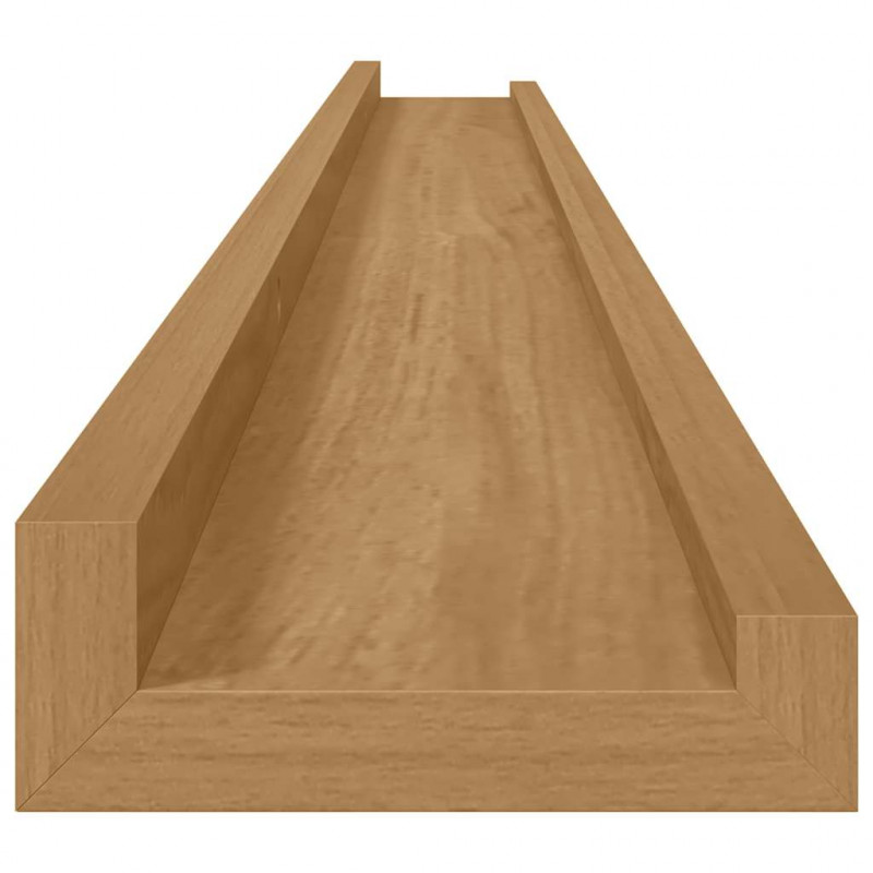Półka ścienna z półką 2 pcs Brązowy 115 x 9 x 3 cm