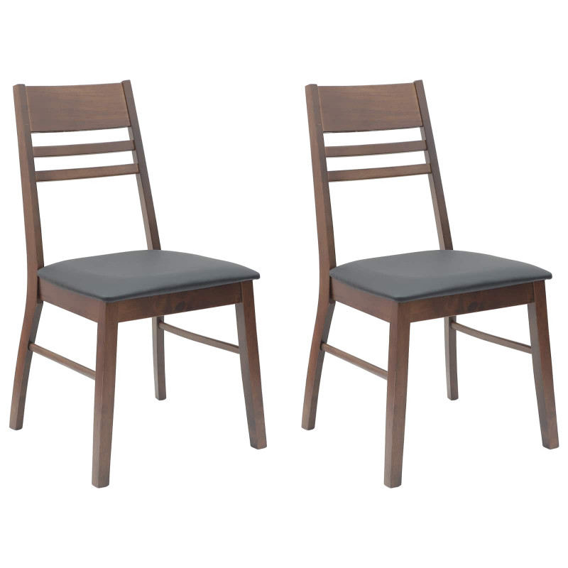 Krzesła jadalne 2 pcs Jasny Brąz 43 x 54 x 89 cm Drewno Gumowe