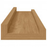 Półka ścienna z półką 4 pcs Brązowy 40 x 9 x 3 cm