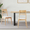 Krzesła jadalne 2 pcs Naturalny 43 x 54 x 89 cm Drewno Gumowe