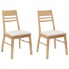 Krzesła jadalne 2 pcs Naturalny 43 x 54 x 89 cm Drewno Gumowe