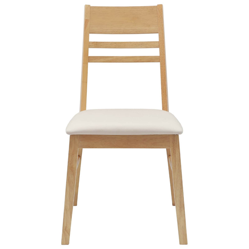 Krzesła jadalne 2 pcs Naturalny 43 x 54 x 89 cm Drewno Gumowe