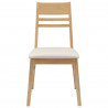 Krzesła jadalne 2 pcs Naturalny 43 x 54 x 89 cm Drewno Gumowe