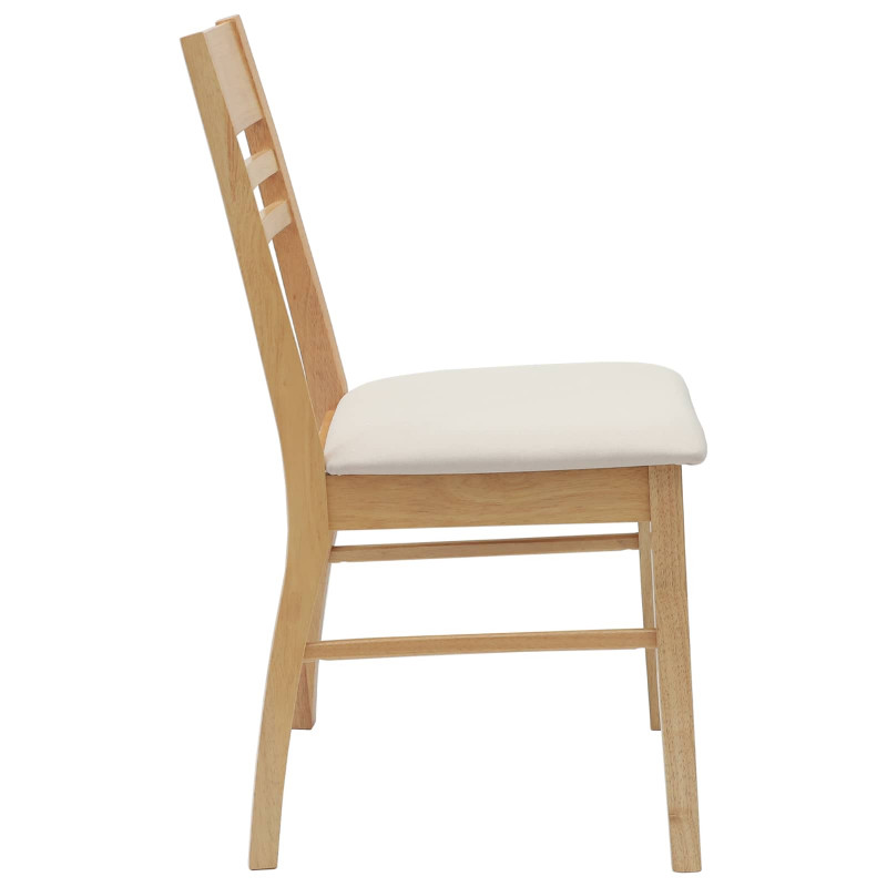 Krzesła jadalne 2 pcs Naturalny 43 x 54 x 89 cm Drewno Gumowe